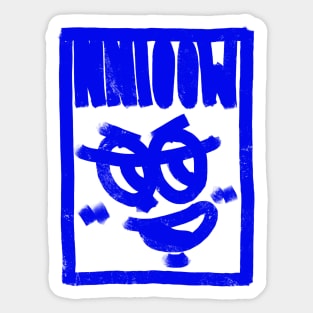 blue block Sticker